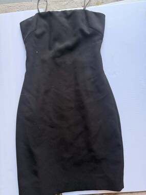 Elizabeth and James Black Strapless Mini Dress Size 2